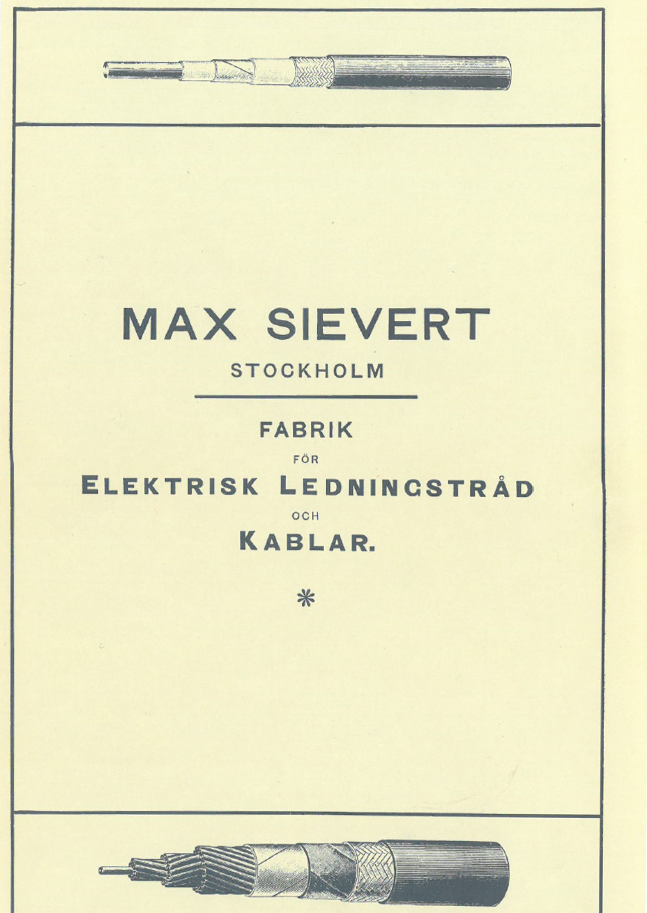 Sieverts kabelverk 1892