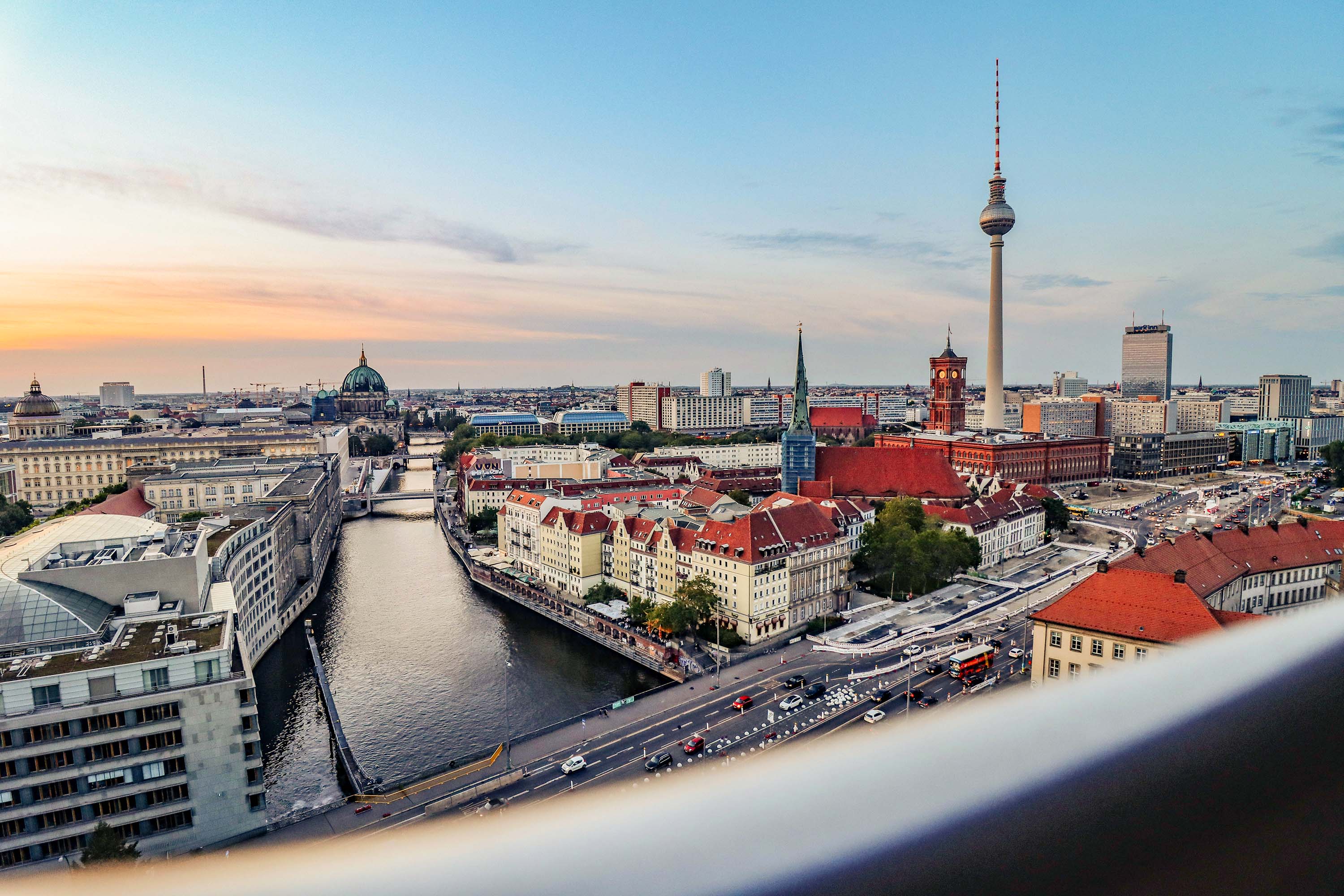 Aerial view of Berlin.