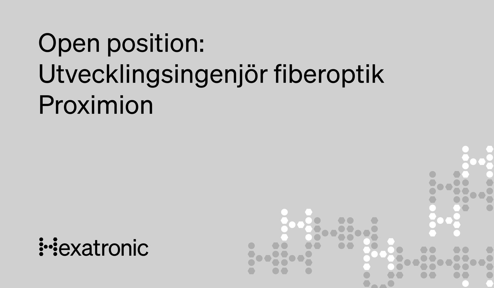 Utvecklingsingenjör fiberoptik med programmeringskunskaper